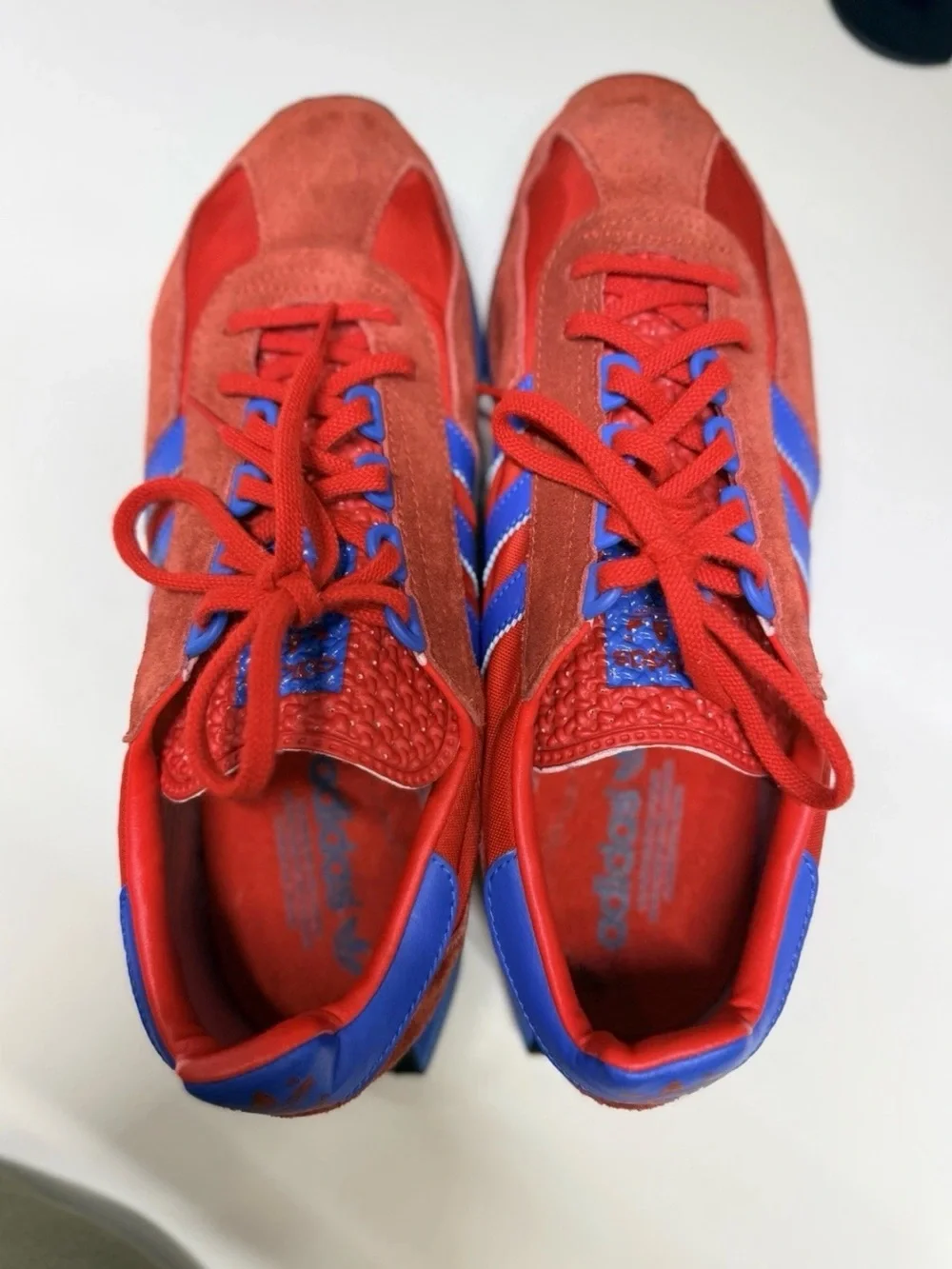 Adidas Originals S79937 Men’s Red Blue Suede Sneakers Shoes US Size 10